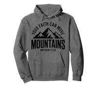 Retro Faith Can Move Mountain - Verso de la Biblia Fe Cristiana Sudadera con Capucha