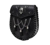 Retro Fanny Pack - Riñonera medieval de piel sintética | Riñonera portátil para llaves, monedas, soporte para teléfono móvil, accesorios de disfraz renacentista, Fbg201bk, ver descripción, Ver