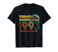 Retro Febrero Cumpleaños 1993 Edición Limitada Vintage 33 Camiseta
