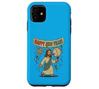 Retro Feliz Año Nuevo 2026 Jesucristo Nochevieja Carcasa para iPhone 11