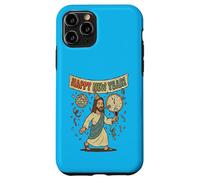 Retro Feliz Año Nuevo 2026 Jesucristo Nochevieja Carcasa para iPhone 11 Pro