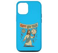 Retro Feliz Año Nuevo 2026 Jesucristo Nochevieja Carcasa para iPhone 12/12 Pro