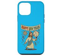 Retro Feliz Año Nuevo 2026 Jesucristo Nochevieja Carcasa para iPhone 12 Mini