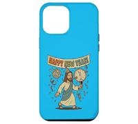 Retro Feliz Año Nuevo 2026 Jesucristo Nochevieja Carcasa para iPhone 12 Pro MAX
