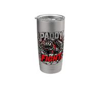 Retro Fighter Dad Fighting Spirit Design: deportes de combate Vaso térmico de acero inoxidable de doble pared
