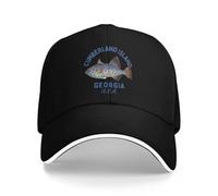 Retro Fish Cumberland Island Georgia- Gorra de béisbol de Isla/Playa Gorras Personalizadas Gorra Personalizada Gorra de Anime para Damas Regalos para Hombres