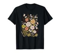 Retro Floral Animal Print Butterfly Boho Flowers Aesthetic Camiseta