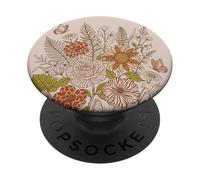 Retro Floral Animal Print Butterfly Boho Flowers Aesthetic PopSockets PopGrip Adhesivo