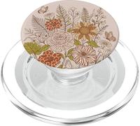 Retro Floral Animal Print Butterfly Boho Flowers Aesthetic PopSockets PopGrip para MagSafe