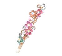 Retro Flower Barrette | Small Alloy Rhinestone Hair Clip for Girls - Hairs Styling Accessories for Dating, Wedding, Dancing, Travel, Beach