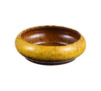 Retro Flower Pot Ceramic Bonsai Planter Indoor Home Decor Breathable Large Ceramic Planter Yellow 7.17.12.4in 1Set