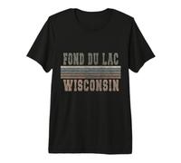 Retro Fond du Lac Wisconsin Camiseta Premium