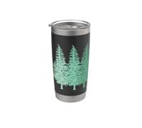 RETRO FOREST HIKING Hunter Lumberjack Senderistas Vaso térmico de acero inoxidable de doble pared