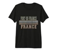 Retro Fort-de-France Francia Camiseta Premium