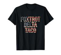 Retro Foxtrot Delta Taco Divertido Trump Resist Vintage Camiseta