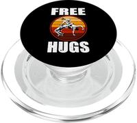 Retro Free Hugs Wrestling Judo Jiu Jitsu Divertido Gratis Papá Abrazos PopSockets PopGrip para MagSafe