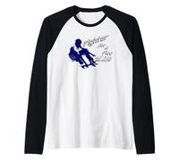 Retro Freedom Fighter para un Patinador de Vida Libre Camiseta Manga Raglan