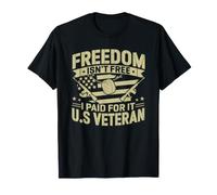 Retro Freedom Is Not Free U.S. Veteran American Flag Military Camiseta