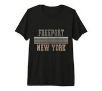 Retro Freeport Nueva York Camiseta Premium