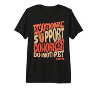 Retro Funny Do Not Pet Emotional Support Coworker Groovy Camiseta Premium