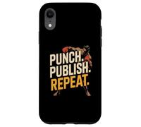 Retro Funny Fighting Memes Funny Boxers Punch Publicar Repetir Carcasa para iPhone XR