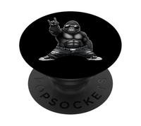 Retro Funny Gorilla Cool Rock Music Lovers Niños Niñas Niños PopSockets PopGrip Adhesivo
