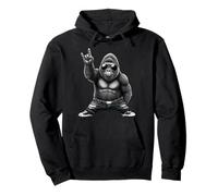 Retro Funny Gorilla Cool Rock Music Lovers Niños Niñas Niños Sudadera con Capucha