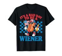 Retro Funny It's a Bad Day to Be A Wiener Hot Dog 4 de Julio Camiseta