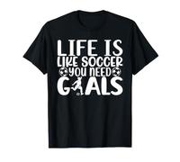 Retro Funny Life Is Like Soccer You Need Goals Jugador Juvenil Camiseta