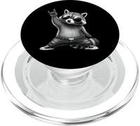 Retro Funny Raccoon Cool Rock Music Lovers Niños Niñas Niños PopSockets PopGrip para MagSafe