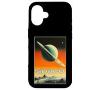 Retro Future American Space Program Inspired Scifi Graphic Carcasa para iPhone 16