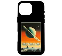 Retro Future American Space Program Inspired Scifi Graphic Carcasa para iPhone 16 Pro MAX