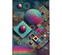 Retro-Futuristic Notebook - 6x9 Lined Journal, 100 Pages - Geometric Cyberpunk Aesthetic, Sci-Fi Inspired Notebook for Writing, Journaling & Creativity