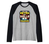 Retro Gamer Pixel Arcade 8 bit Gaming Humor Camiseta Manga Raglan