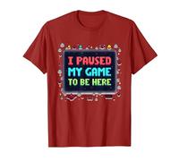 Retro Gamer Pixel Art: He pausado mi Juego para Estar aquí Camiseta, Hombre, Arándano, 3XL