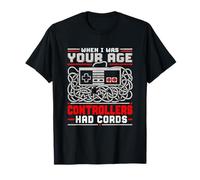 Retro Gamer When I Was Your Age Controladores Tenía Cables Camiseta