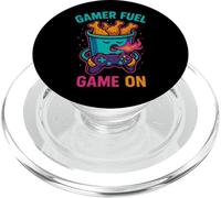 Retro Gaming Humor RPG Juego En Funny Chicken Wing Food Pun PopSockets PopGrip para MagSafe
