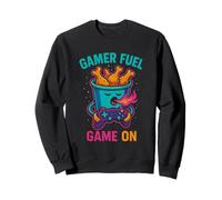 Retro Gaming Humor RPG Juego En Funny Chicken Wing Food Pun Sudadera