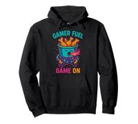Retro Gaming Humor RPG Juego En Funny Chicken Wing Food Pun Sudadera con Capucha