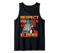 Retro Gaming Mando de Videojuego Respeto Ancianos 80s Gamer Camiseta sin Mangas