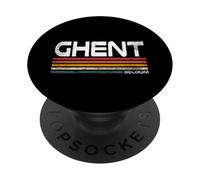 Retro Gante Bélgica Ciudad Orgullo Gante Vintage PopSockets PopGrip Adhesivo