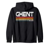 Retro Gante Bélgica Ciudad Orgullo Gante Vintage Sudadera con Capucha