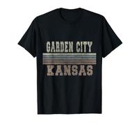 Retro Garden City, Kansas Camiseta gráfica económica