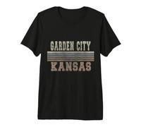 Retro Garden City, Kansas Camiseta Premium