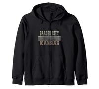 Retro Garden City, Kansas Sudadera con Capucha