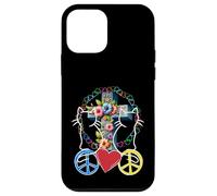 Retro gatos gato corazón corazón paz mujeres cruz 60 80 Carcasa para iPhone 12 mini