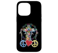 Retro gatos gato corazón corazón paz mujeres cruz 60 80 Carcasa para iPhone 14 Pro Max