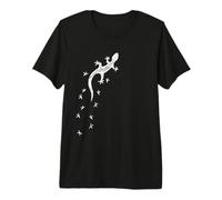 Retro Gecko con rastros de salamandra Camiseta Premium