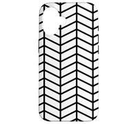 Retro Geometric Minimalist Monochrome White Black 60s Scandi Carcasa para iPhone 16
