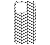 Retro Geometric Minimalist Monochrome White Black 60s Scandi Carcasa para iPhone 16 Pro
